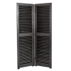 Paravent Louisiane noir 2 feuilles L 130 cm (65 x 2) H 205 cm