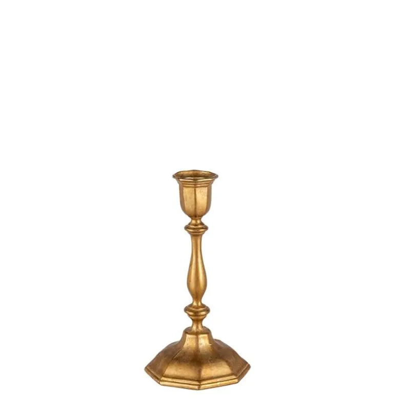 Petit bougeoir Vintage doré H 6-17 cm