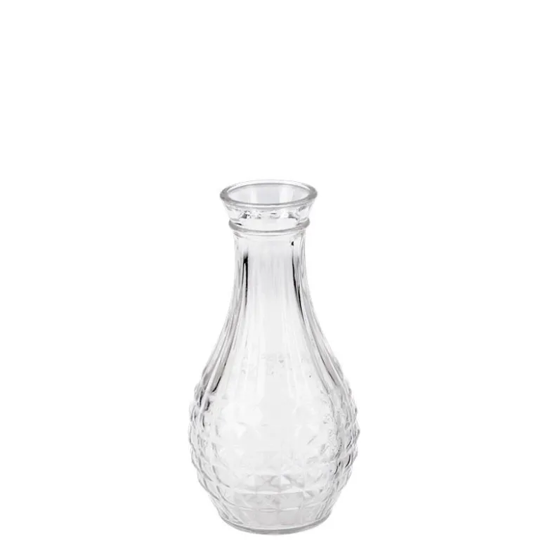 Petit contenant en verre blanc vintage Ø 2-3 cm H 12-17 cm