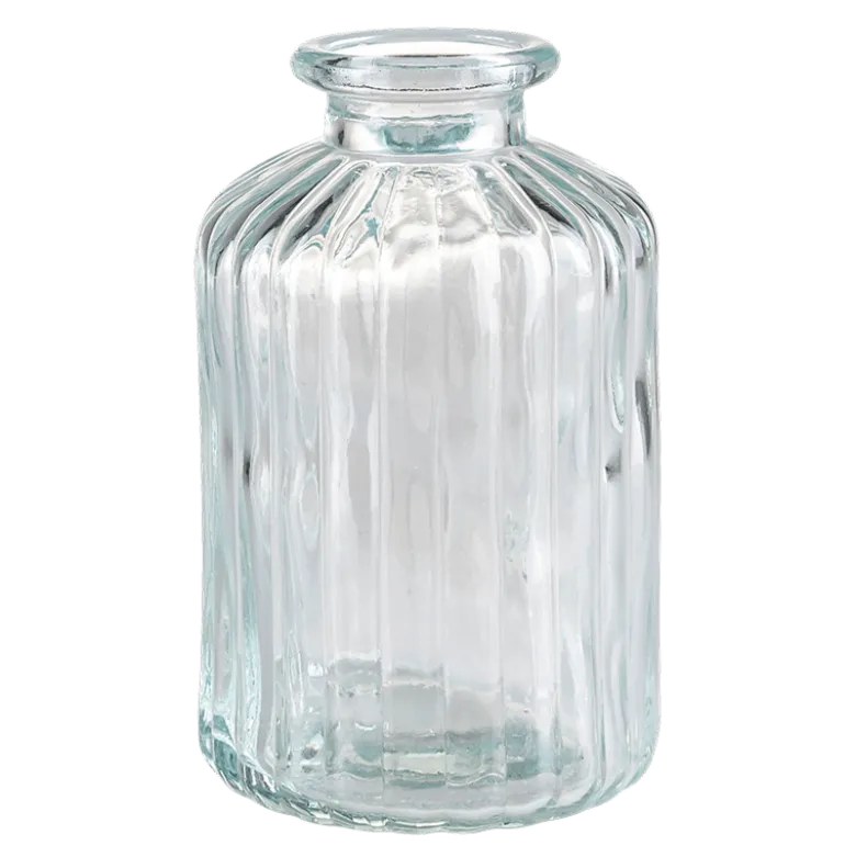 Petit contenant en verre blanc vintage Ø 2-3 cm H 12-17 cm