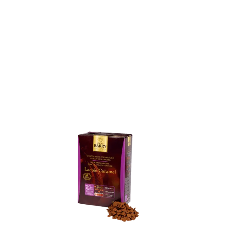 Pistoles de chocolat lait caramel 31,4 % cacao 5 kgs