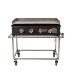 Plancha gaz 4 feux sur chariot 50 x 91 cm (bouteille gaz fournie)