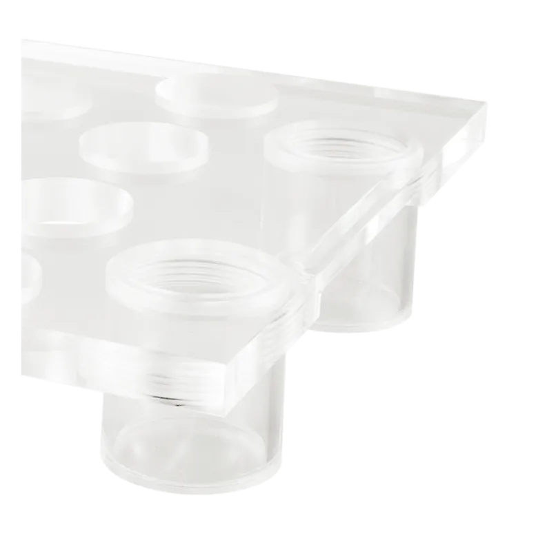 Plateau bubbles plexi sur pied 55 x 35 cm H 8 cm