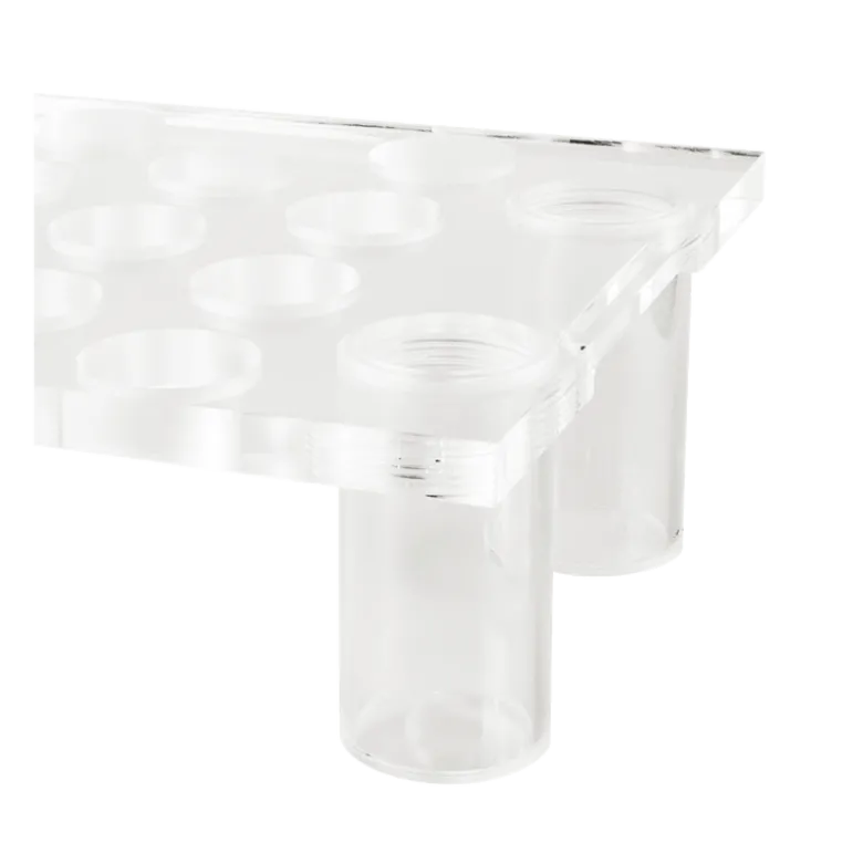 Plateau bubbles plexi sur pied 55 x 35 cm H 14 cm