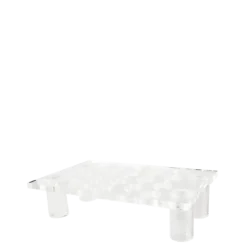 Plateau bubbles plexi sur pied 55 x 35 cm H 14 cm