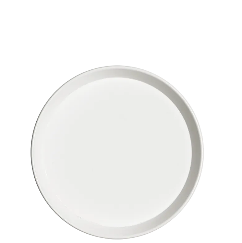 Plateau de service blanc antidérapant Ø 39,5 cm H 3 cm