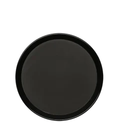 Plateau de service noir antidérapant Ø 39,5 cm H 3 cm