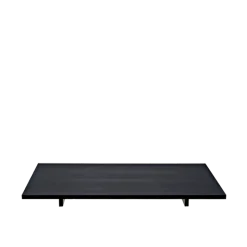 Plateau Iko noir mat 30 x 20 cm sur pied H 2.8 cm