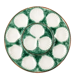 Plat à huître Vintage vert Ø 34 cm