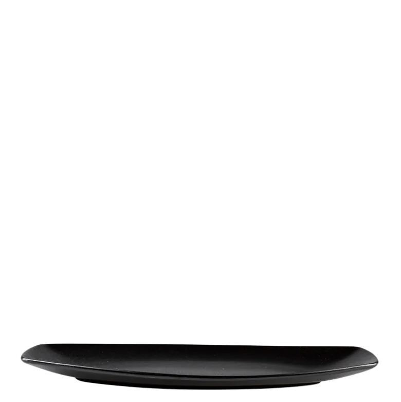Plat ovale allongé noir 38,5 x 15 cm