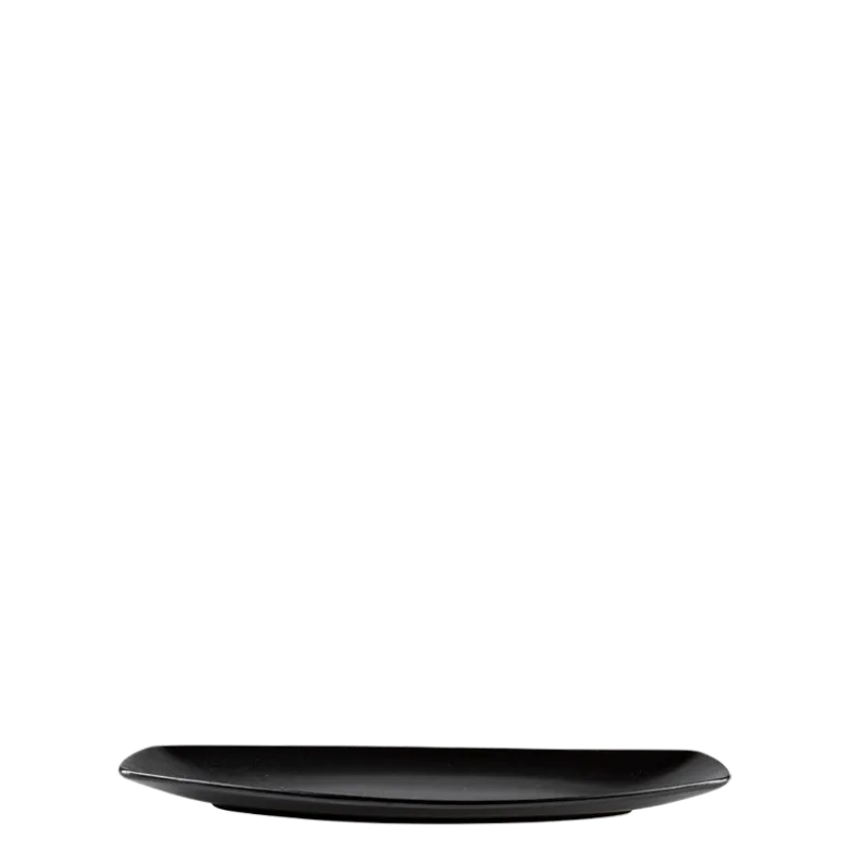 Plat ovale allongé noir 29,5 x 12,5 cm