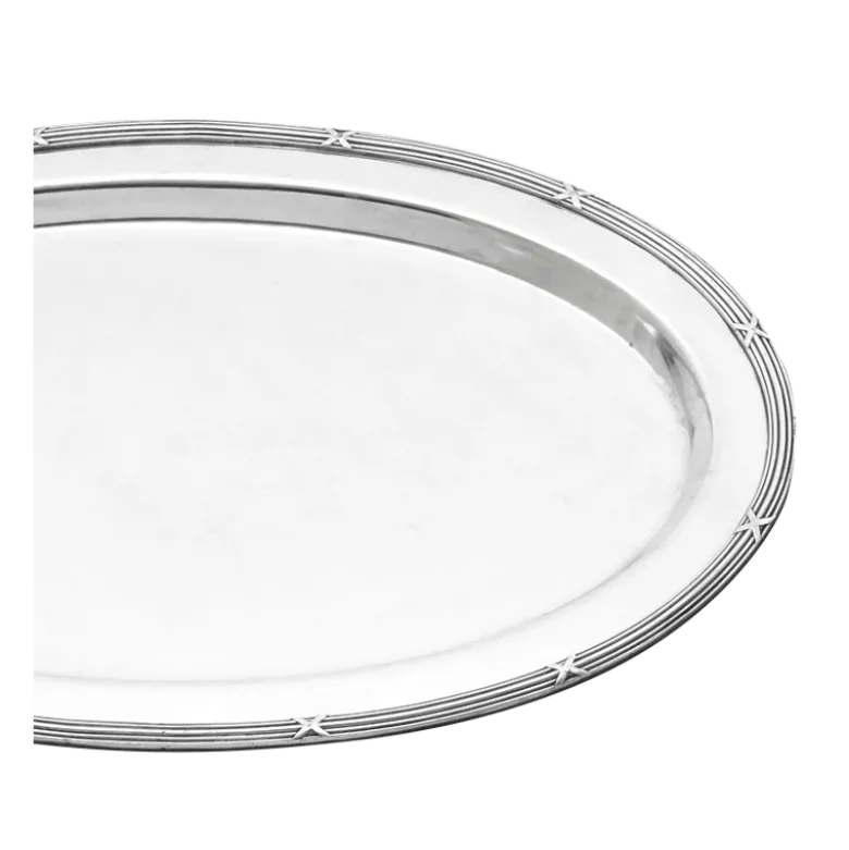 Plat ovale argent Louis XVI 33 x 52 cm