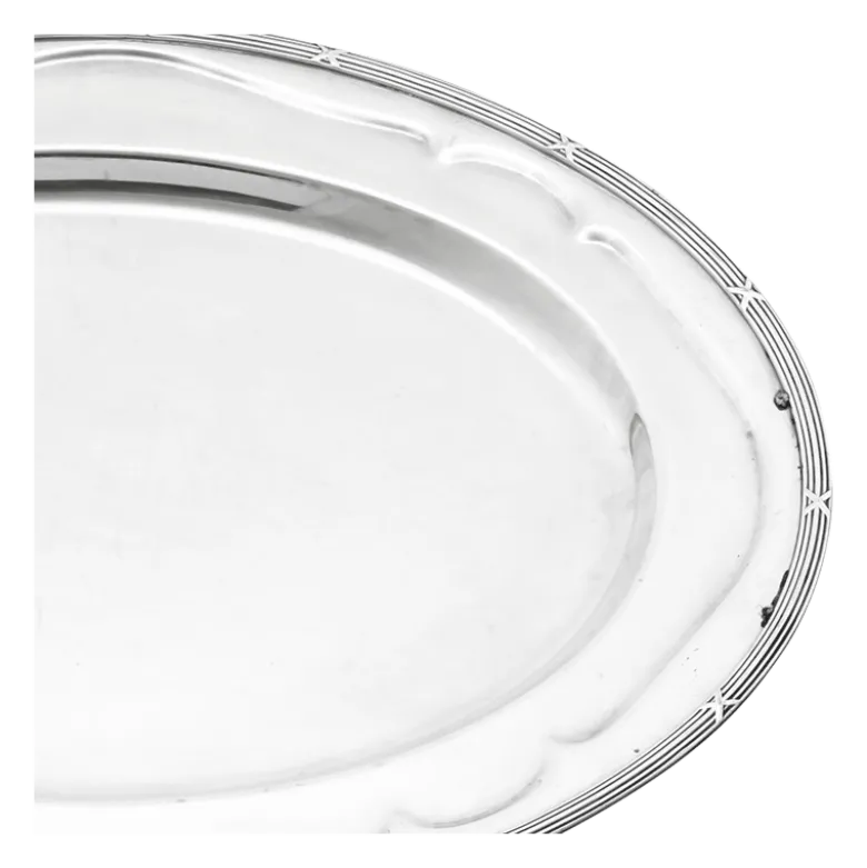 Plat ovale argent Louis XVI 46 x 59 cm
