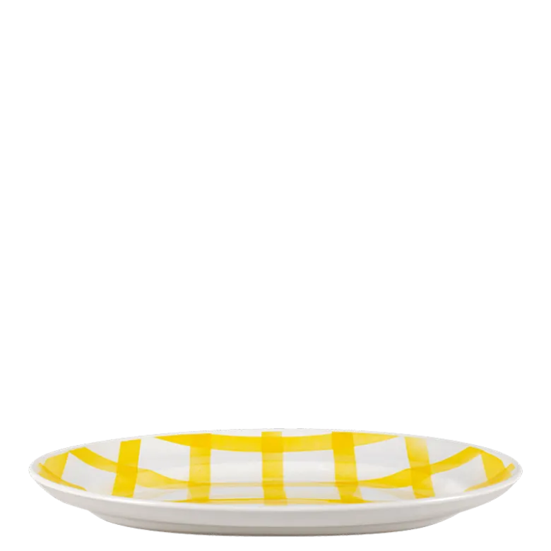 Plat ovale Vintage Carreau 35-40 x 22-27 cm