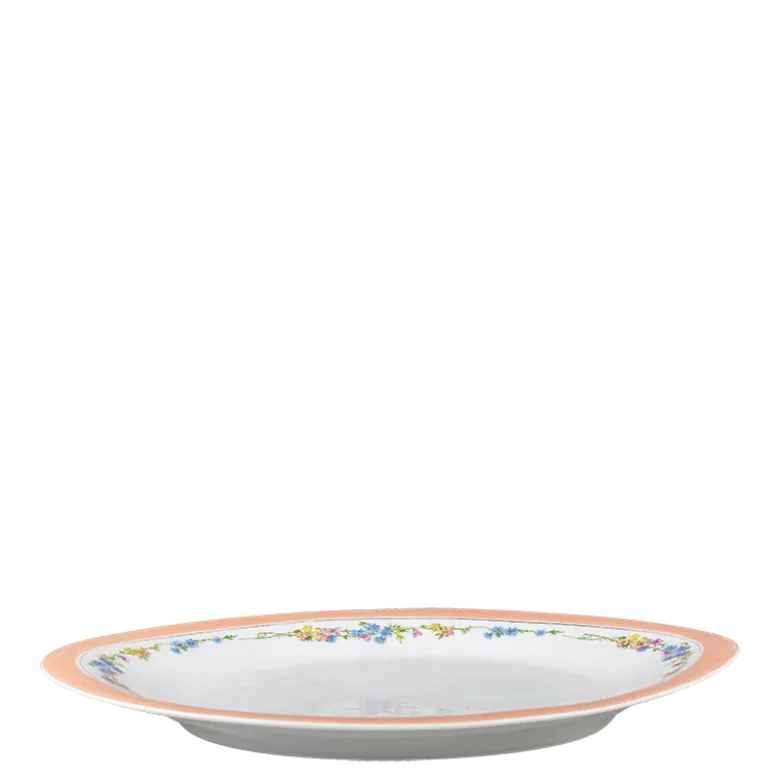 Plat ovale Vintage fleuri 35-40 x 22-27cm