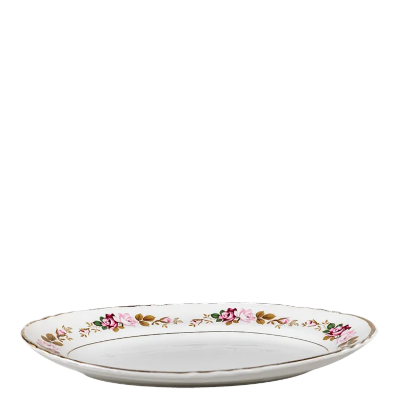 Plat ovale Vintage fleuri 35-40 x 22-27cm