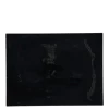 Plat rectangulaire noir en verre 24 x 32 cm