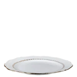 Plat Rond Vintage blanc et doré Ø 27-32 cm