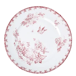 Plat rond Vintage rouge rose Ø 27-32 cm