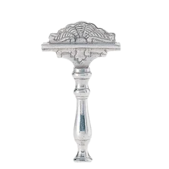 Porte-menu argent H 12 cm