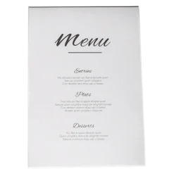 Porte-menu plexi A4