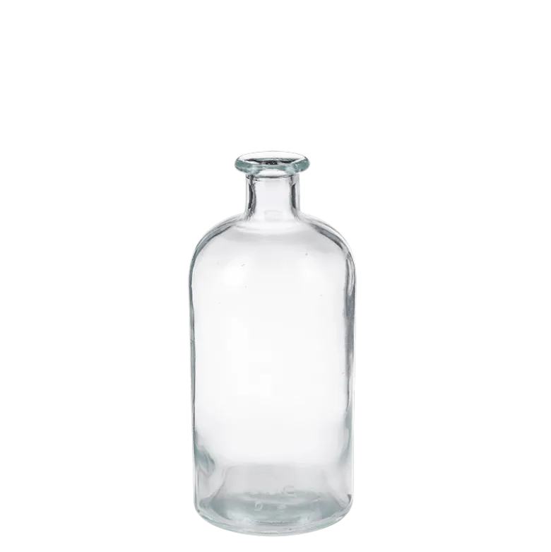 Pot à pharmacie vintage verre blanc petit format H 8-20 cm