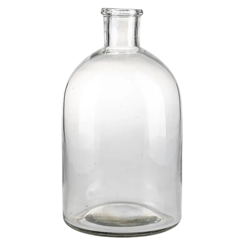Pot à pharmacie vintage verre blanc grand format H 20-30 cm