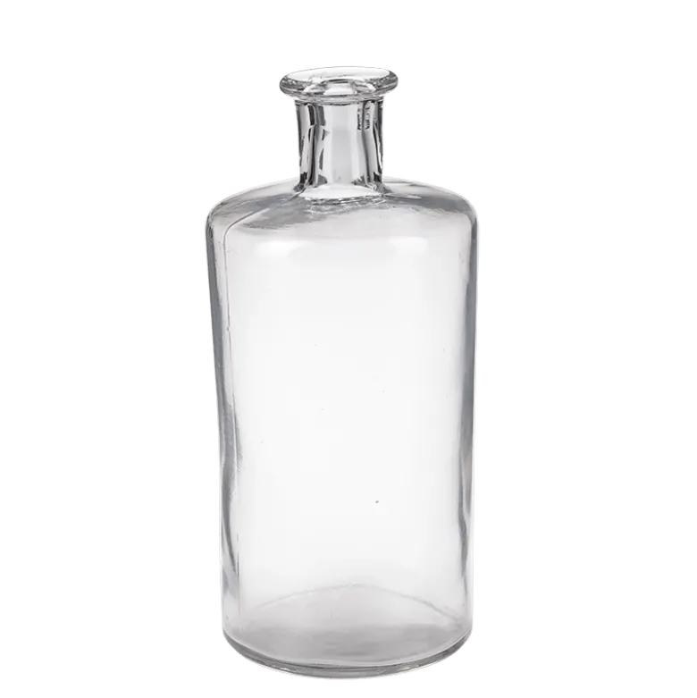 Pot à pharmacie vintage verre blanc grand format H 20-30 cm