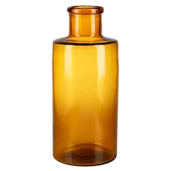Pot à pharmacie vintage verre brun grand format H 20-24 cm