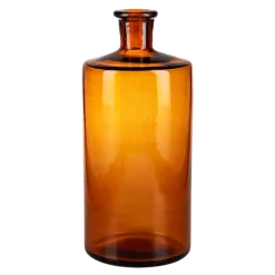 Pot à pharmacie vintage verre brun grand format H 20-24 cm
