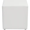 Pouf carré vinyle blanc 40 x 40 H 40 cm