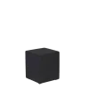 Pouf carré vinyle noir 40 x 40 H 40 cm