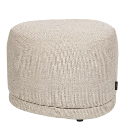Pouf Galet beige 38 x 50 cm H 41 cm