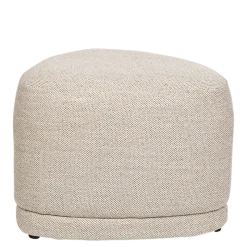 Pouf Galet beige 38 x 50 cm H 41 cm