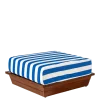 Pouf Lounge Beach Club Blue 76 x 76 cm H 36 cm