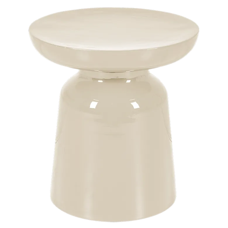 Pouf Olympe écru Ø 40 cm H 43 cm