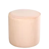 Pouf Preston velours nude M1 Ø 40 cm H 40 cm