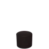 Pouf rond houssé noir Ø 50 cm H 45 cm