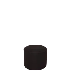 Pouf rond houssé noir Ø 50 cm H 45 cm