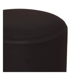Pouf rond houssé noir Ø 50 cm H 45 cm