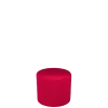 Pouf rond houssé rouge Ø 50 cm H 45 cm