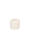 Pouf rond vinyle blanc Ø 50 cm H 45 cm