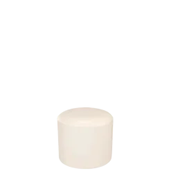 Pouf rond vinyle blanc Ø 50 cm H 45 cm