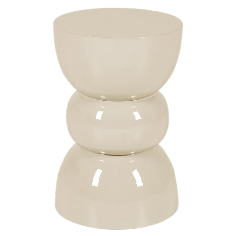Pouf Totem écru Ø 30 cm H 46 cm
