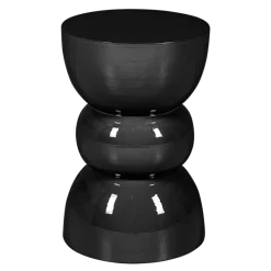 Pouf Totem noir Ø 30 cm H 46 cm