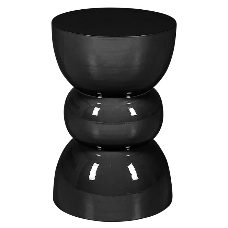 Pouf Totem noir Ø 30 cm H 46 cm