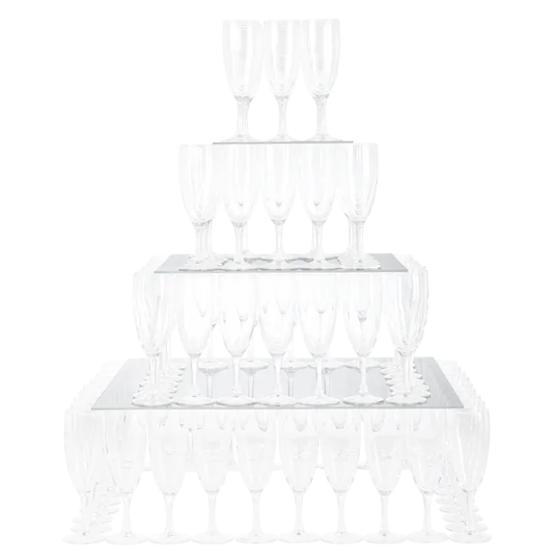 Pyramide de plaques en plexi