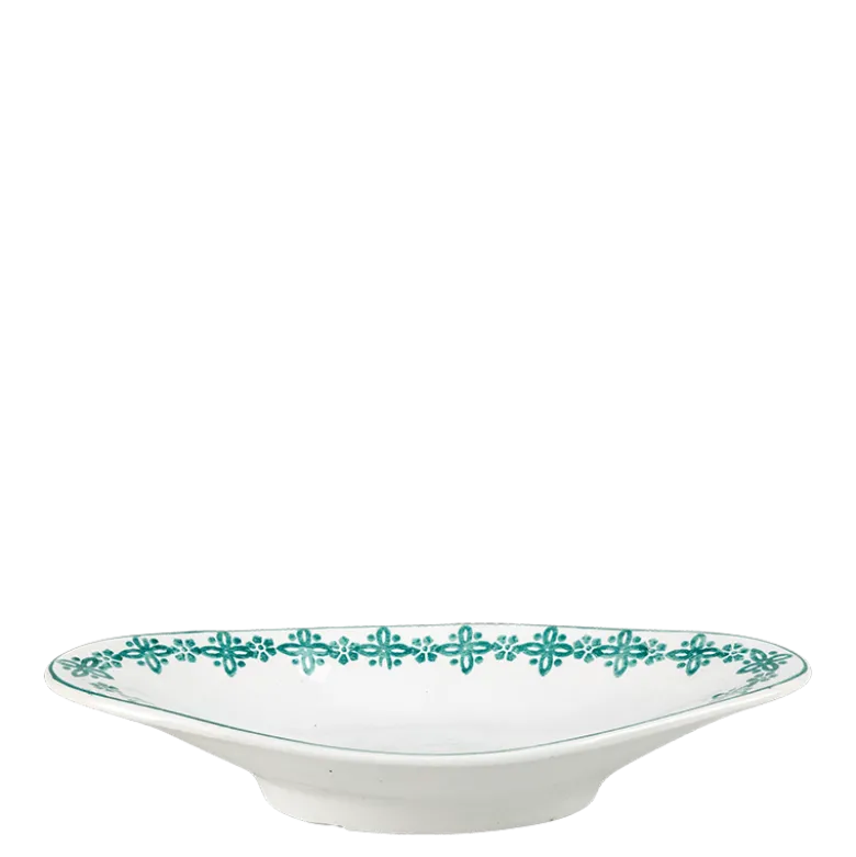 Ravier Vintage bleu vert 21-24 cm x 14-16 cm