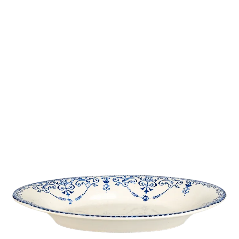 Ravier Vintage bleu vert 21-24 cm x 14-16 cm