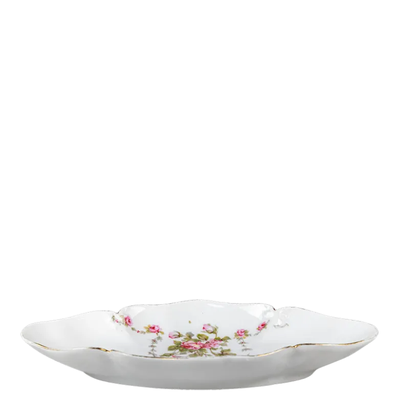 Ravier Vintage fleuri 21-24 x 14-16 cm